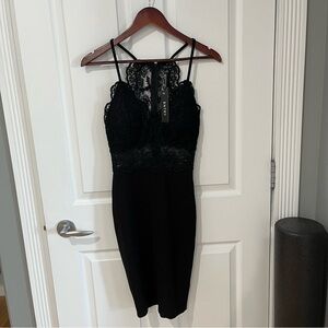 Entry Black Lace Dress